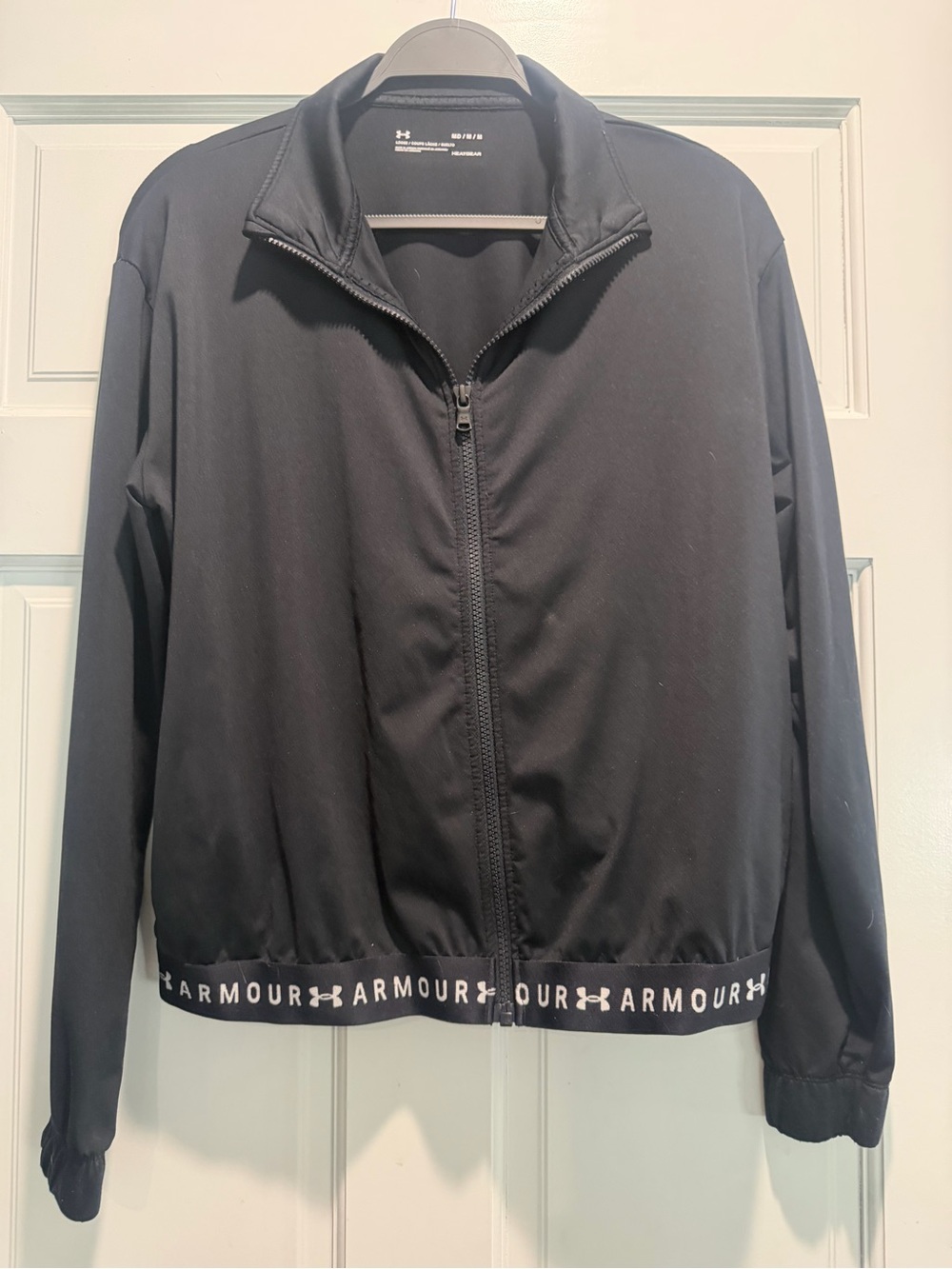 Under Armour Black Women's Zip-Up Bomber Jacket with Logo Hem